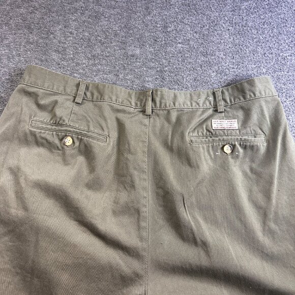 Vintage 1999 Old Navy Mens Pleated Chino Pants 40x32 Green Pocket 100% Cotton - Picture 4 of 9
